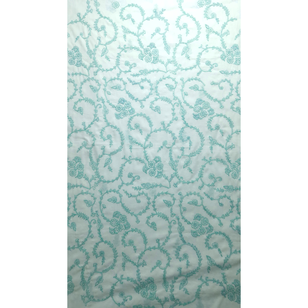 albaas | Shadow Work on Lawn Shirt's Front and Sleeves Unstitched | ALSHS-S7a-WHITE