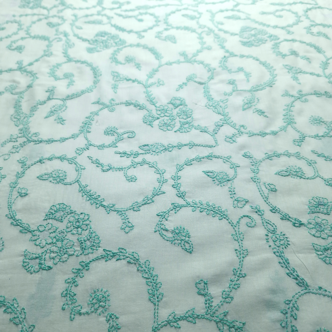 albaas | Shadow Work on Lawn Shirt's Front and Sleeves Unstitched | ALSHS-S7a-WHITE