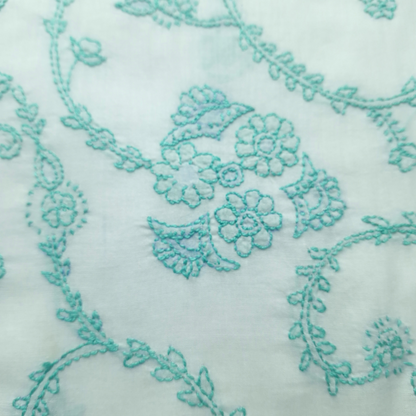 albaas | Shadow Work on Lawn Shirt's Front and Sleeves Unstitched | ALSHS-S7a-WHITE