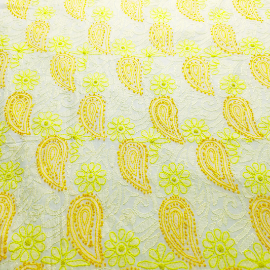 albaas | Shadow Chikankari on Soft Lawn Shirt's Front and Sleeves with Dupatta Sprayed with Motifs - Unstitched 2PC Suit   | ALSSD-36550-A-WHITE