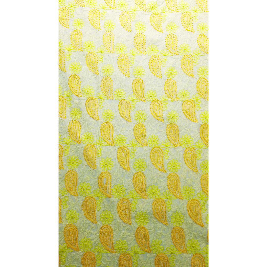 albaas | Shadow Chikankari on Soft Lawn Shirt's Front and Sleeves with Dupatta Sprayed with Motifs - Unstitched 2PC Suit   | ALSSD-36550-A-WHITE