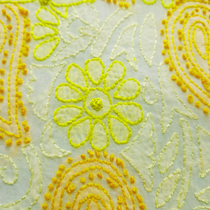 albaas | Shadow Chikankari on Soft Lawn Shirt's Front and Sleeves with Dupatta Sprayed with Motifs - Unstitched 2PC Suit   | ALSSD-36550-A-WHITE