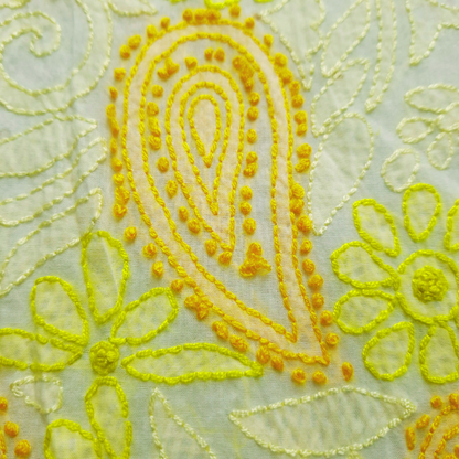 albaas | Shadow Chikankari on Soft Lawn Shirt's Front and Sleeves with Dupatta Sprayed with Motifs - Unstitched 2PC Suit   | ALSSD-36550-A-WHITE