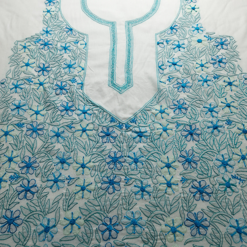 albaas | Shadow Chikankari on Soft Lawn Shirt's Front and Sleeves with Dupatta Sprayed with Motifs - Unstitched 2PC Suit   | ALSSD-36550-D4-WHITE