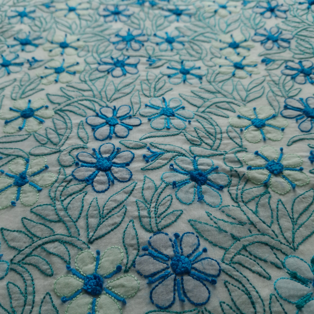 albaas | Shadow Chikankari on Soft Lawn Shirt's Front and Sleeves with Dupatta Sprayed with Motifs - Unstitched 2PC Suit   | ALSSD-36550-D4-WHITE