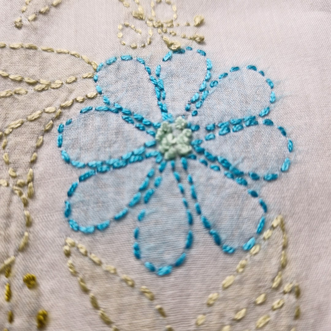 albaas | Shadow Chikankari on Soft Lawn Shirt's Front and Sleeves with Dupatta Sprayed with Motifs - Unstitched 2PC Suit   | ALSSD-36550-D1-WHITE