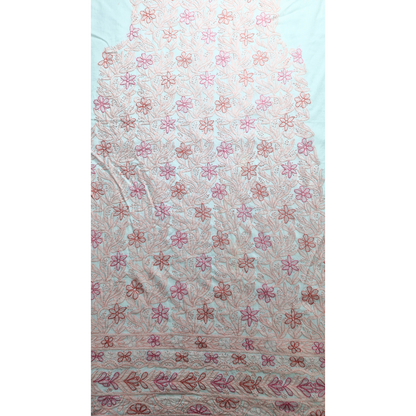 albaas | Shadow Chikankari on Soft Lawn Shirt's Front and Sleeves with Dupatta Sprayed with Motifs - Unstitched 2PC Suit   | ALSSD-36550-E-PINK-O-WHITE