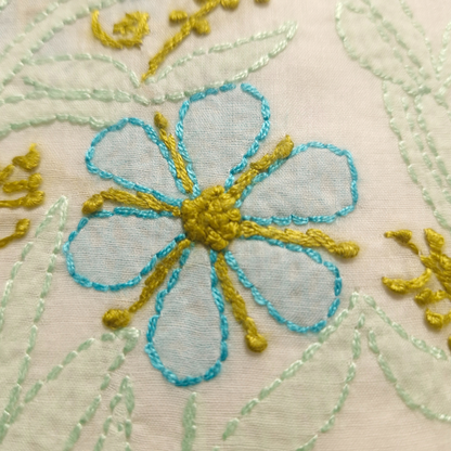 albaas | Shadow Chikankari on Soft Lawn Shirt's Front and Sleeves with Dupatta Sprayed with Motifs - Unstitched 2PC Suit   | ALSSD-36550-E-WHITE