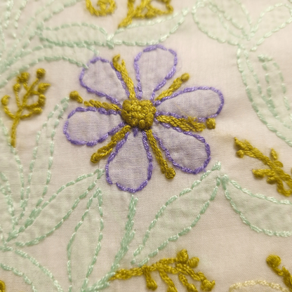 albaas | Shadow Chikankari on Soft Lawn Shirt's Front and Sleeves with Dupatta Sprayed with Motifs - Unstitched 2PC Suit   | ALSSD-36550-E-WHITE