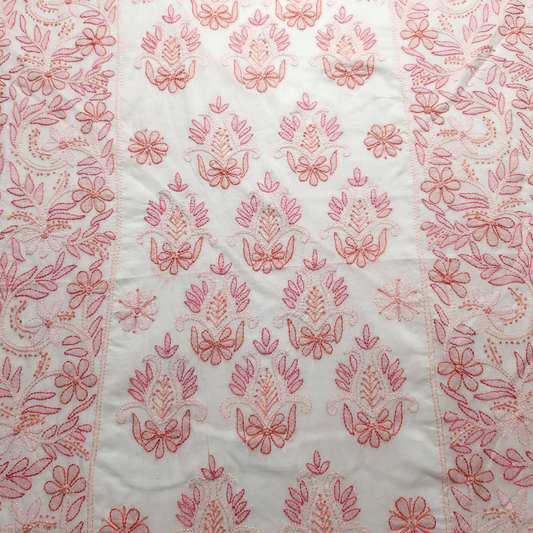 albaas | Shadow Chikankari on Soft Lawn Shirt's Front and Sleeves with Dupatta Sprayed with Motifs - Unstitched 2PC Suit   | ALSSD-36550-G-WHITE