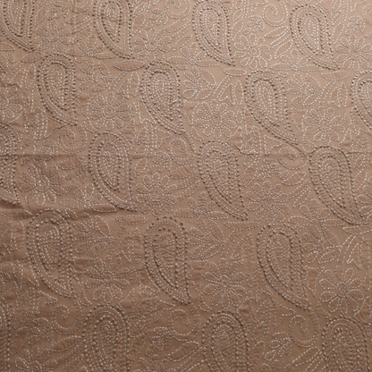 albaas | Shadow Chikankari on Soft Lawn Shirt's Front and Sleeves with Dupatta Sprayed with Motifs - Unstitched 2PC Suit   | ALSSD-36550-KHAKI