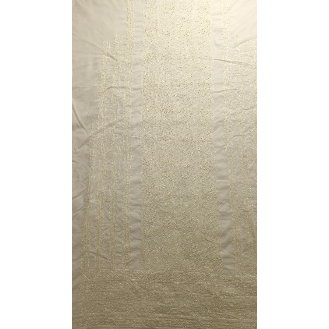 albaas | Shadow Chikankari on Soft Lawn Shirt's Front and Sleeves with Dupatta Sprayed with Motifs - Unstitched 2PC Suit   | ALSSD-36550-SOFT YELLOW