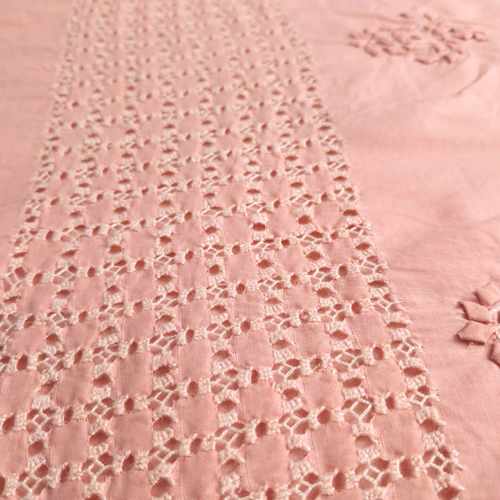 albaas | Tarkashi  Applique on Cotton Lawn Shirt's Front and Sleeves - Unstitched  | ALTAS-36536D-APRICOT