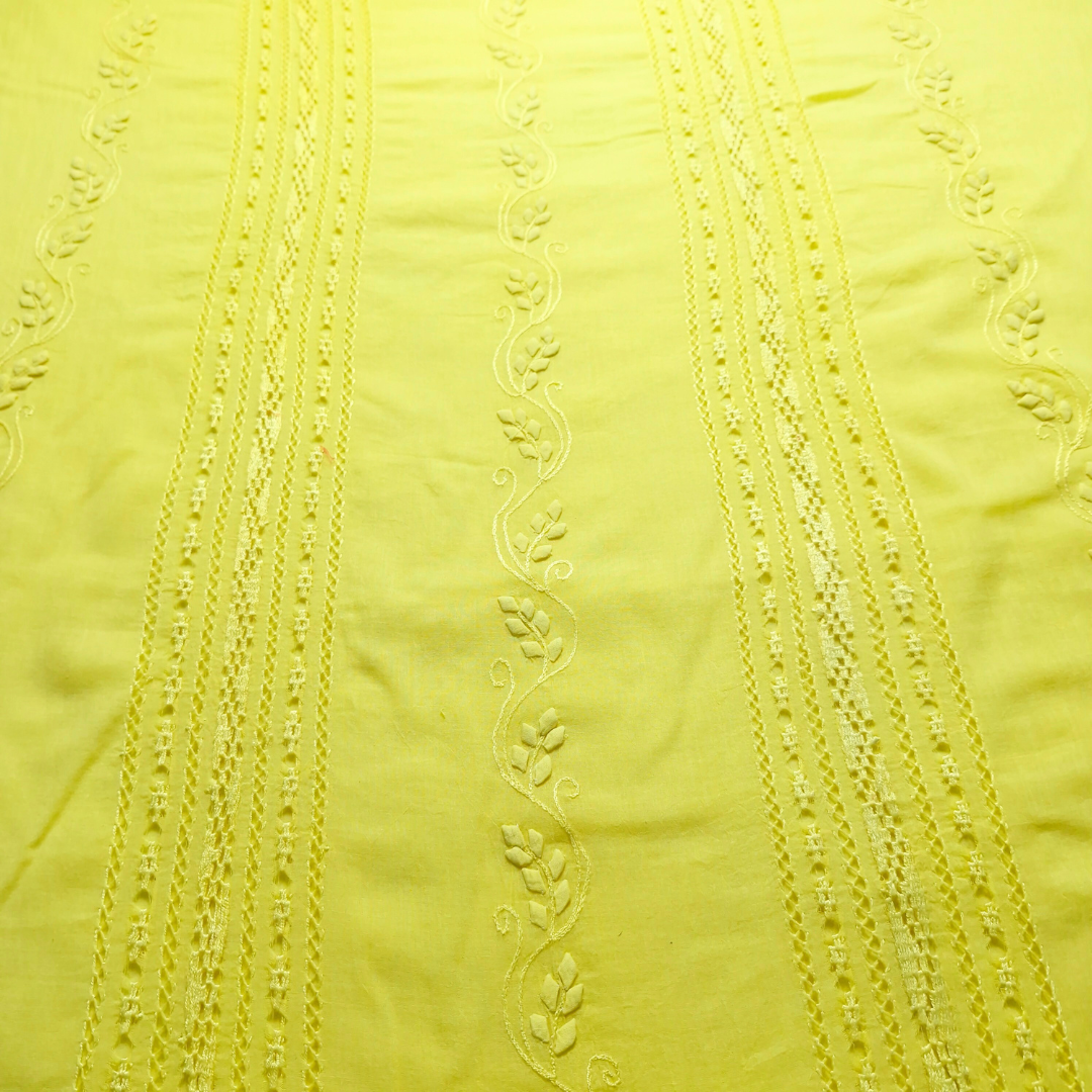 albaas | Tarkashi Applique on Lawn Shirt's Front and Sleeves Unstitched 1PC   | ALTAS-36558-LEMON