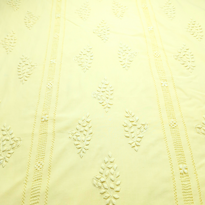 albaas | Tarkashi Applique on Lawn Shirt's Front and Sleeves Unstitched 1PC   | ALTAS-36560-BABY YELLOW