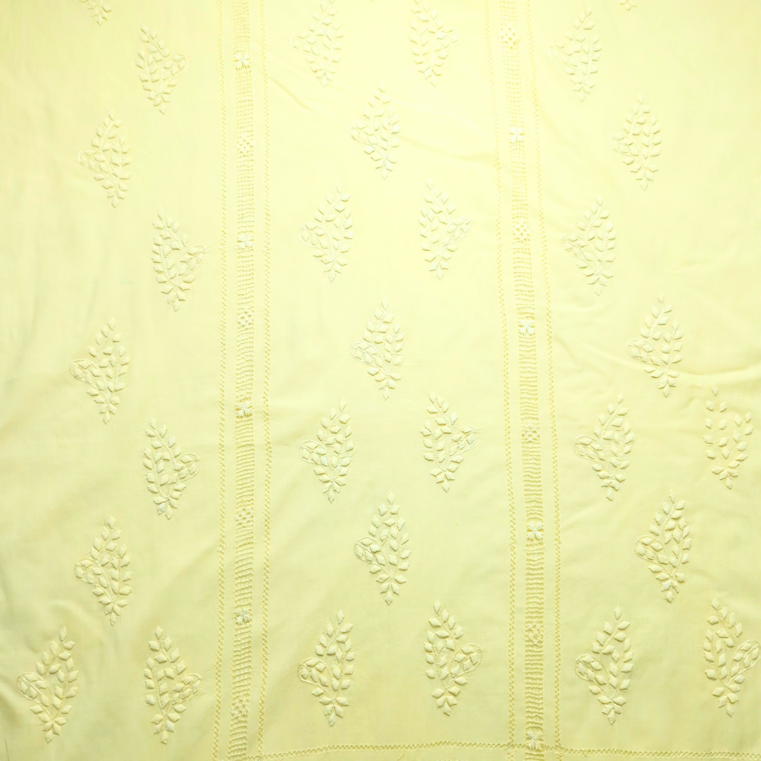 albaas | Tarkashi Applique on Lawn Shirt's Front and Sleeves Unstitched 1PC   | ALTAS-36560-BABY YELLOW