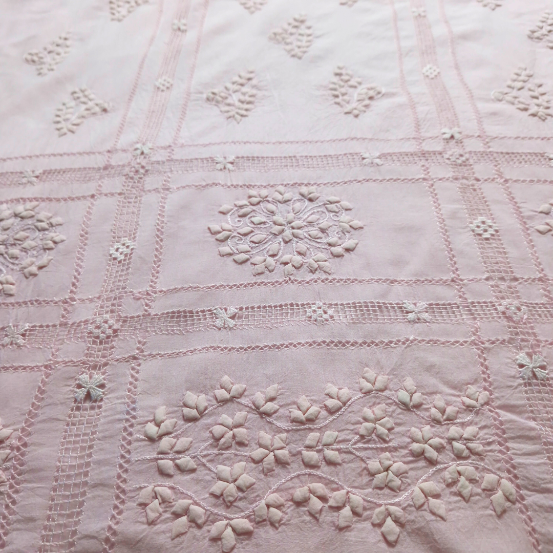 albaas | Tarkashi Applique on Lawn Shirt's Front and Sleeves Unstitched 1PC   | ALTAS-36560-BABY PINK