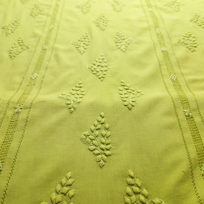 albaas | Tarkashi Applique on Lawn Shirt's Front and Sleeves Unstitched 1PC   | ALTAS-36560-PALE GRASS