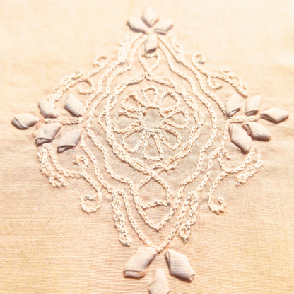 albaas | Tarkashi  Applique on Cotton Lawn Shirt's Front and Sleeves with Matching Plain Trousers - Unstitched 2PC Suit   | ALTAST-36531-PEACH