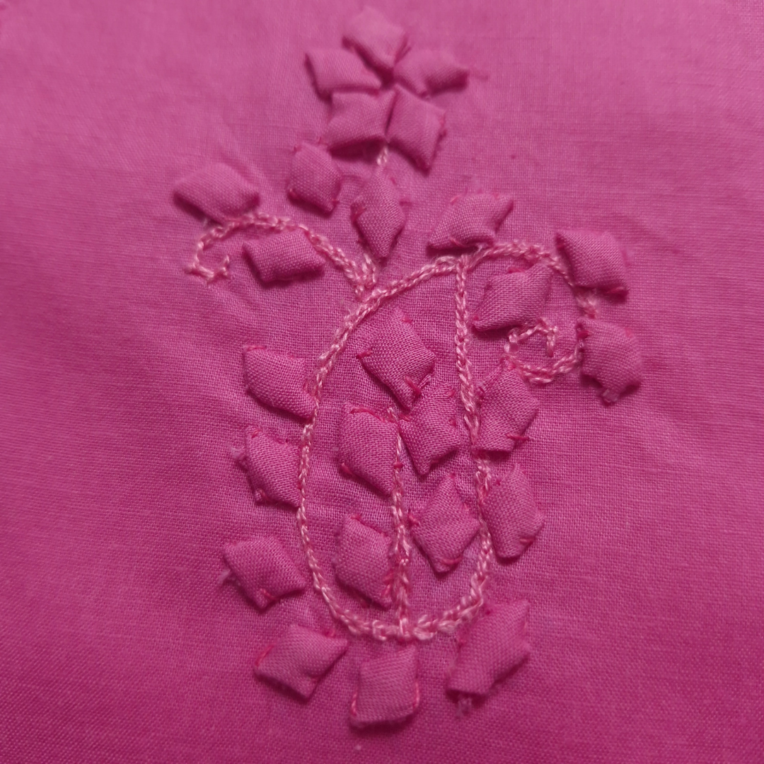 albaas | Tarkashi  Applique on Cotton Lawn Shirt's Front and Sleeves with Matching Plain Trousers - Unstitched 2PC Suit   | ALTAST-36532-BUBBLEGUM