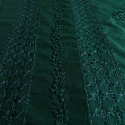 albaas | Tarkashi  Applique on Cotton Lawn Shirt's Front and Sleeves with Matching Plain Trousers - Unstitched 2PC Suit   | ALTAST-36532-GUNMETAL