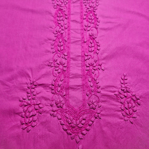 albaas | Tarkashi  Applique on Cotton Lawn Shirt's Front and Sleeves with Matching Plain Trousers - Unstitched 2PC Suit   | ALTAST-36532-PURPLE HEART