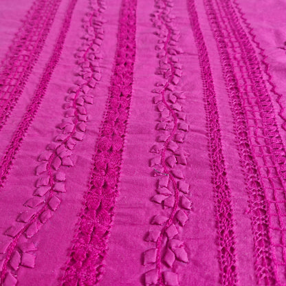 albaas | Tarkashi  Applique on Cotton Lawn Shirt's Front and Sleeves with Matching Plain Trousers - Unstitched 2PC Suit   | ALTAST-36532-PURPLE HEART