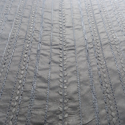 albaas | Tarkashi Applique on Cotton Lawn Shirt's Front and Sleeves with Matching Plain Trousers - Unstitched 2PC Suit   | ALTAST-36534-EERIE BLACK