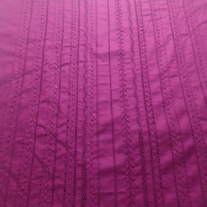 albaas | Tarkashi  Applique on Cotton Lawn Shirt's Front and Sleeves with Matching Plain Trousers - Unstitched 2PC Suit   | ALTAST-36534-PURPLEISH