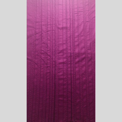 albaas | Tarkashi  Applique on Cotton Lawn Shirt's Front and Sleeves with Matching Plain Trousers - Unstitched 2PC Suit   | ALTAST-36534-PURPLEISH