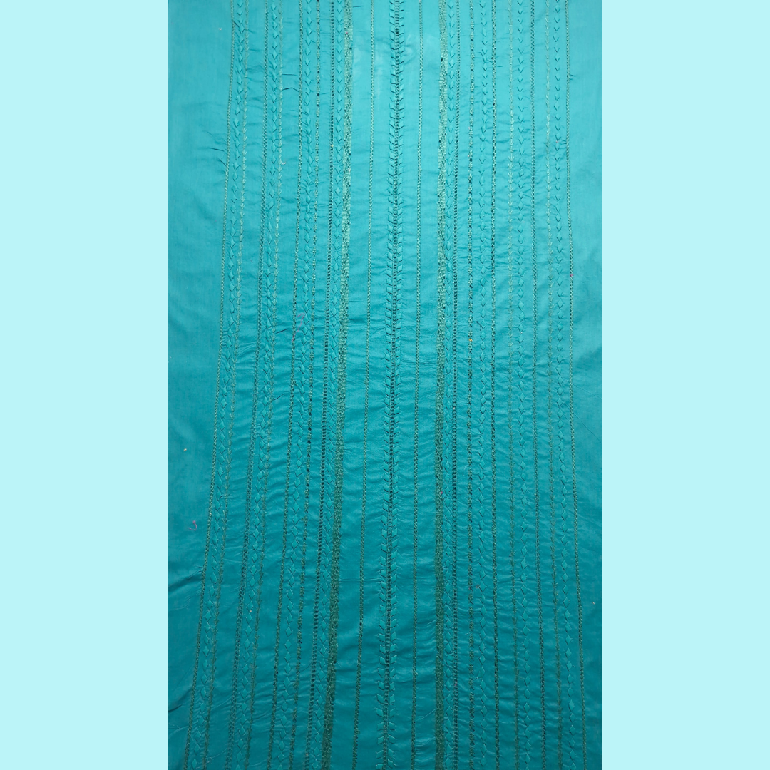 albaas | Tarkashi  Applique on Cotton Lawn Shirt's Front and Sleeves - Unstitched   | ALTAS-36534-TEAL