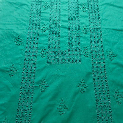 albaas | Tarkashi  Applique on Cotton Lawn Shirt's Front and Sleeves with Matching Plain Trousers - Unstitched 2PC Suit   | ALTAST-36535-GREENISH TEAL