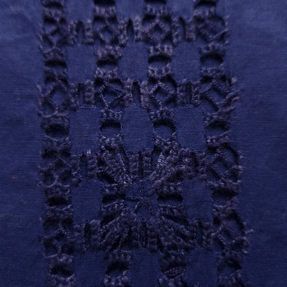 albaas | Tarkashi Applique on Cotton Lawn Shirt's Front and Sleeves with Matching Plain Trousers - Unstitched 2PC Suit   | ALTAST-36535-NAVY BLUE