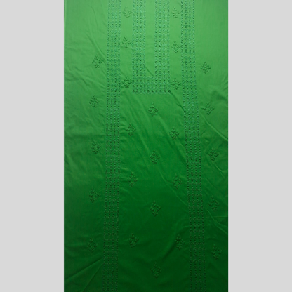 albaas | Tarkashi  Applique on Cotton Lawn Shirt's Front and Sleeves with Matching Plain Trousers - Unstitched 2PC Suit   | ALTAST-36535-PARROT GREEN