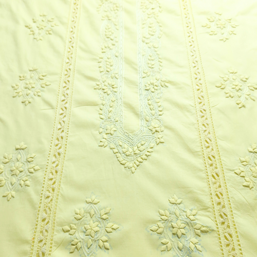 albaas | Tarkashi Applique on Cotton Lawn Shirt's Front and Sleeves | ALTAS-36537-SUNNY