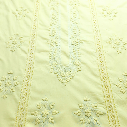 albaas | Tarkashi Applique on Cotton Lawn Shirt's Front and Sleeves | ALTAS-36537-SUNNY