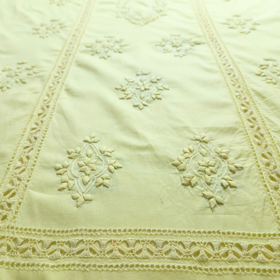 albaas | Tarkashi Applique on Cotton Lawn Shirt's Front and Sleeves | ALTAS-36537-SUNNY