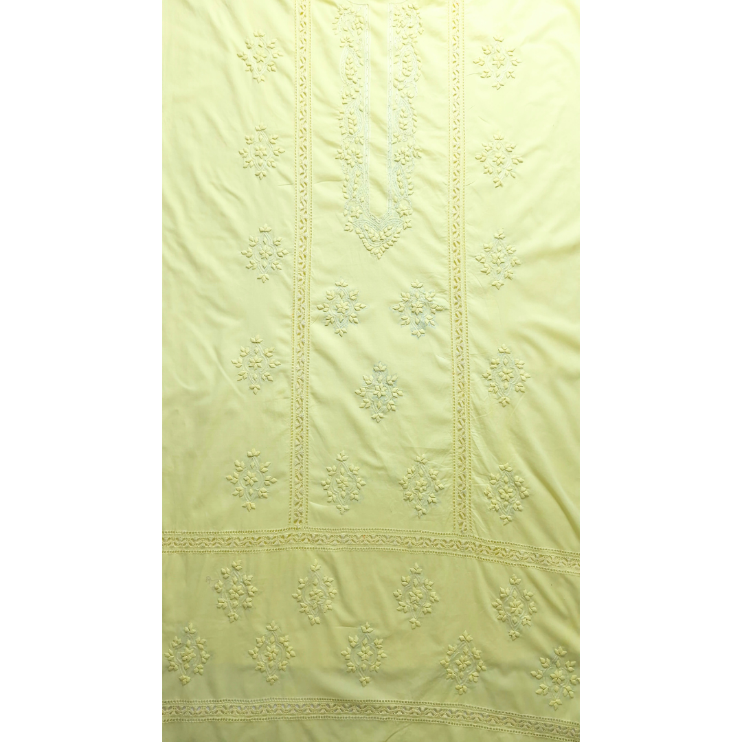 albaas | Tarkashi Applique on Cotton Lawn Shirt's Front and Sleeves | ALTAS-36537-SUNNY