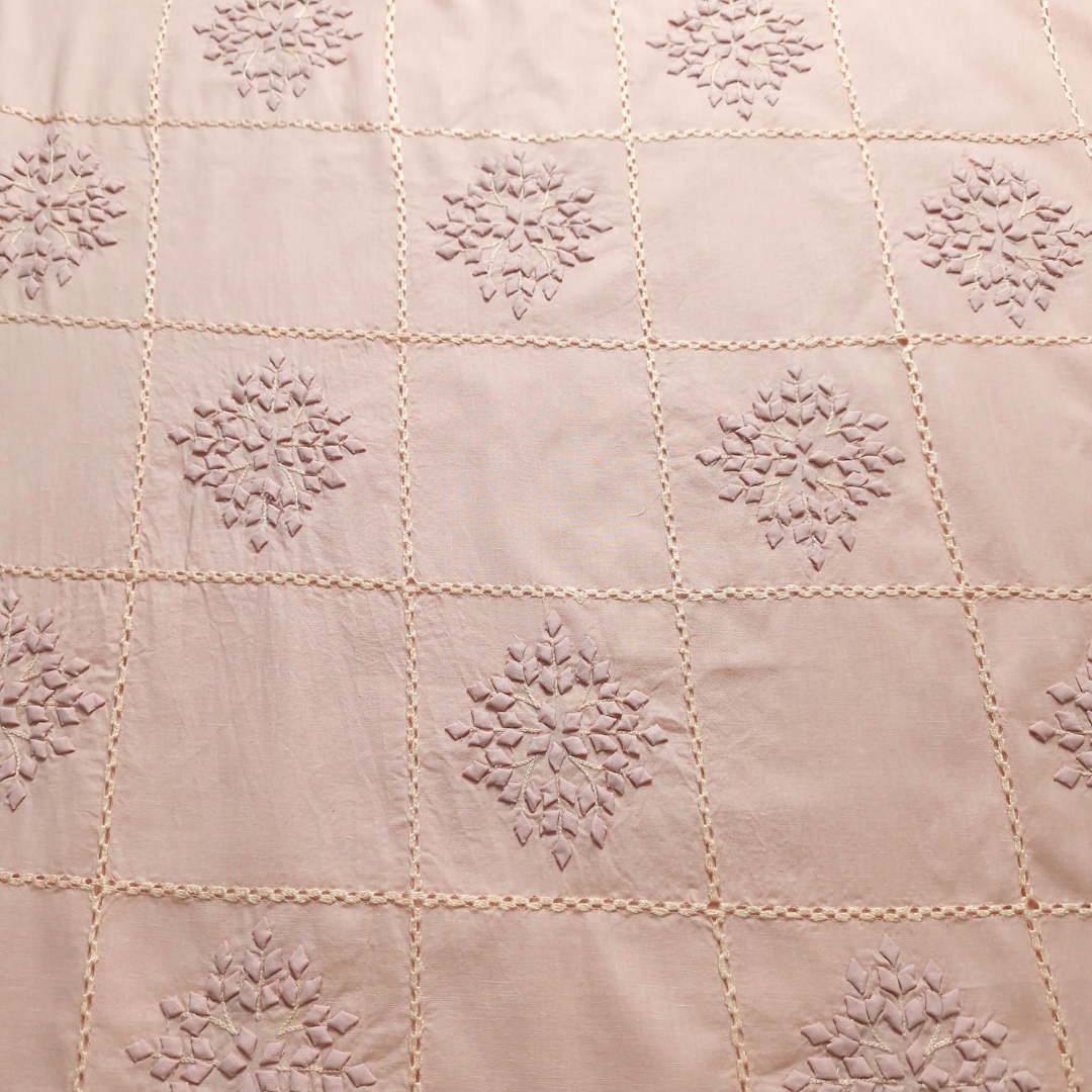 albaas | Tarkashi  Applique on Cotton Lawn Shirt's Front and Sleeves - Unstitched  | ALTAS-36538-APRICOT