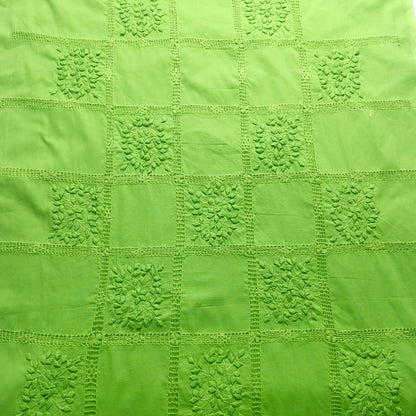 albaas | Tarkashi  Applique on Cotton Lawn Shirt's Front and Sleeves with Matching Plain Trousers - Unstitched 2PC Suit   | ALTAST-36538-NEON GREEN