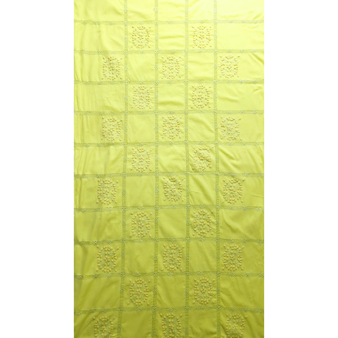 albaas | Tarkashi  Applique on Cotton Lawn Shirt's Front and Sleeves - Unstitched 1 PC | ALTAS-36538-PASTEL YELLOW