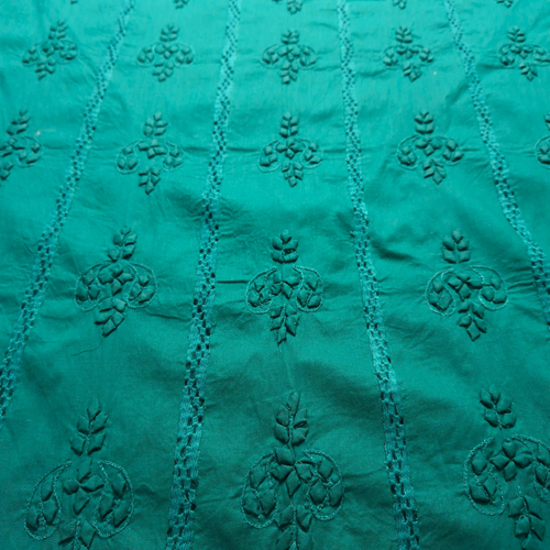 albaas | Tarkashi  Applique on Cotton Lawn Shirt's Front and Sleeves with Matching Plain Trousers - Unstitched 2PC Suit   | ALTAST-36541-SEA GREEN