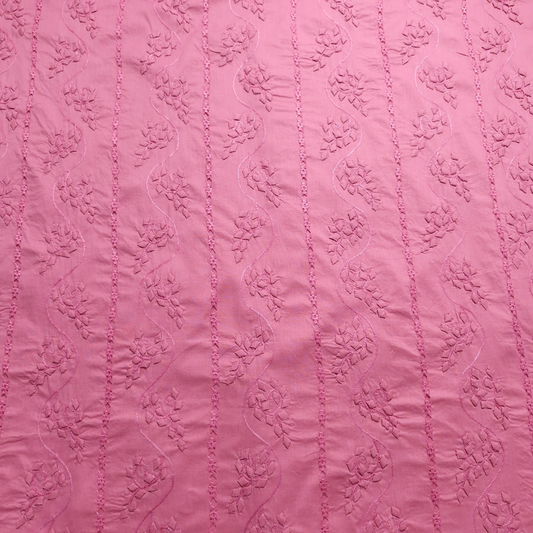 albaas | Tarkashi  Applique on Cotton Lawn Shirt's Front and Sleeves with Matching Plain Trousers - Unstitched 2PC Suit   | ALTAST-36543-OPERA MAUVE