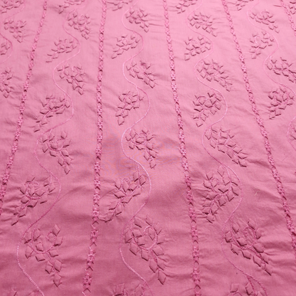 albaas | Tarkashi  Applique on Cotton Lawn Shirt's Front and Sleeves with Matching Plain Trousers - Unstitched 2PC Suit   | ALTAST-36543-OPERA MAUVE