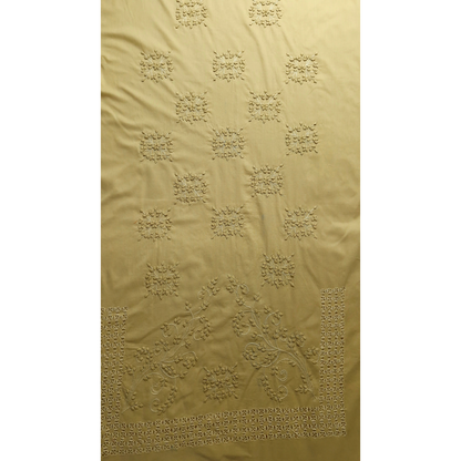 albaas | Tarkashi  Applique on Cotton Lawn Shirt's Front and Sleeves with Matching Plain Trousers - Unstitched 2PC Suit   | ALTAST-36545-KHAKI