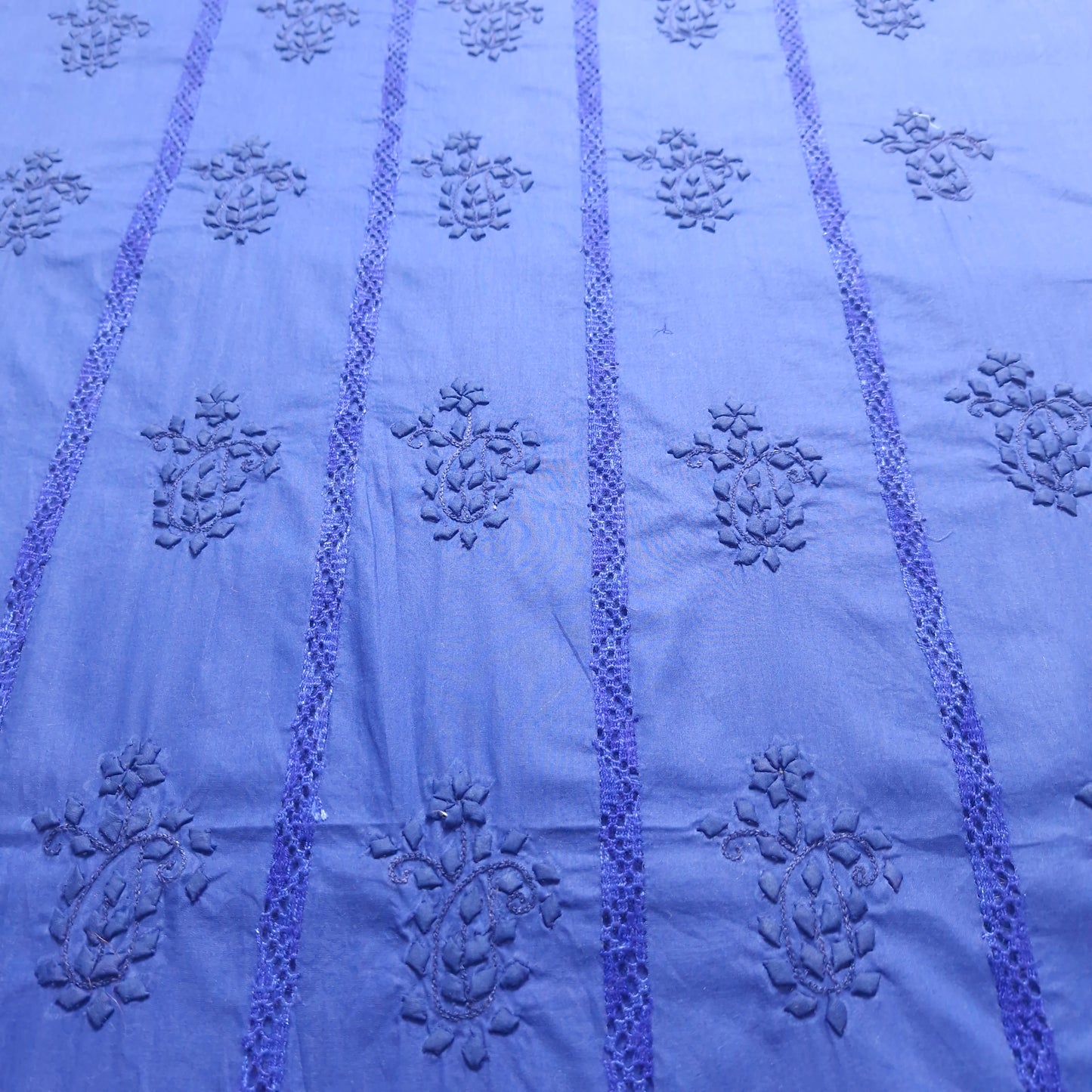 albaas | Tarkashi Applique on Cotton Lawn Shirt's Front and Sleeves with Matching Plain Trousers - Unstitched 2PC Suit   | ALTAST-36547-CELADON BLUE