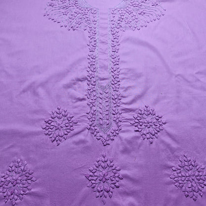 albaas | Tarkashi Applique on Cotton Lawn Shirt's Front and Sleeves with Matching Plain Trousers - Unstitched 2PC Suit   | ALTAST-36548-LIGHT ORCHID