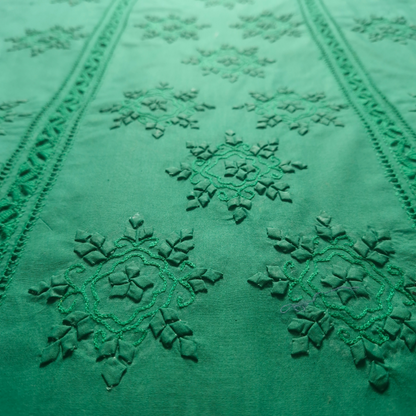 albaas | Tarkashi  Applique on Cotton Lawn Shirt's Front and Sleeves - Unstitched | ALTAS-36551-GO GREEN