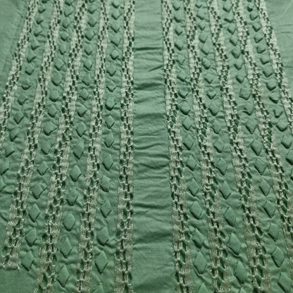 albaas | Tarkashi  Applique on Cotton Lawn Shirt's Front and Sleeves with Matching Plain Trousers - Unstitched 2PC Suit   | ALTAST-36553-GUM LEAF