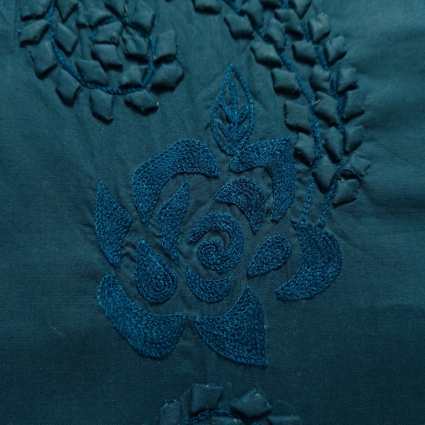 albaas | Tarkashi  Applique on Cotton Lawn Shirt's Front and Sleeves with Matching Plain Trousers - Unstitched 2PC Suit   | ALTAST-36553-MOONSTONE